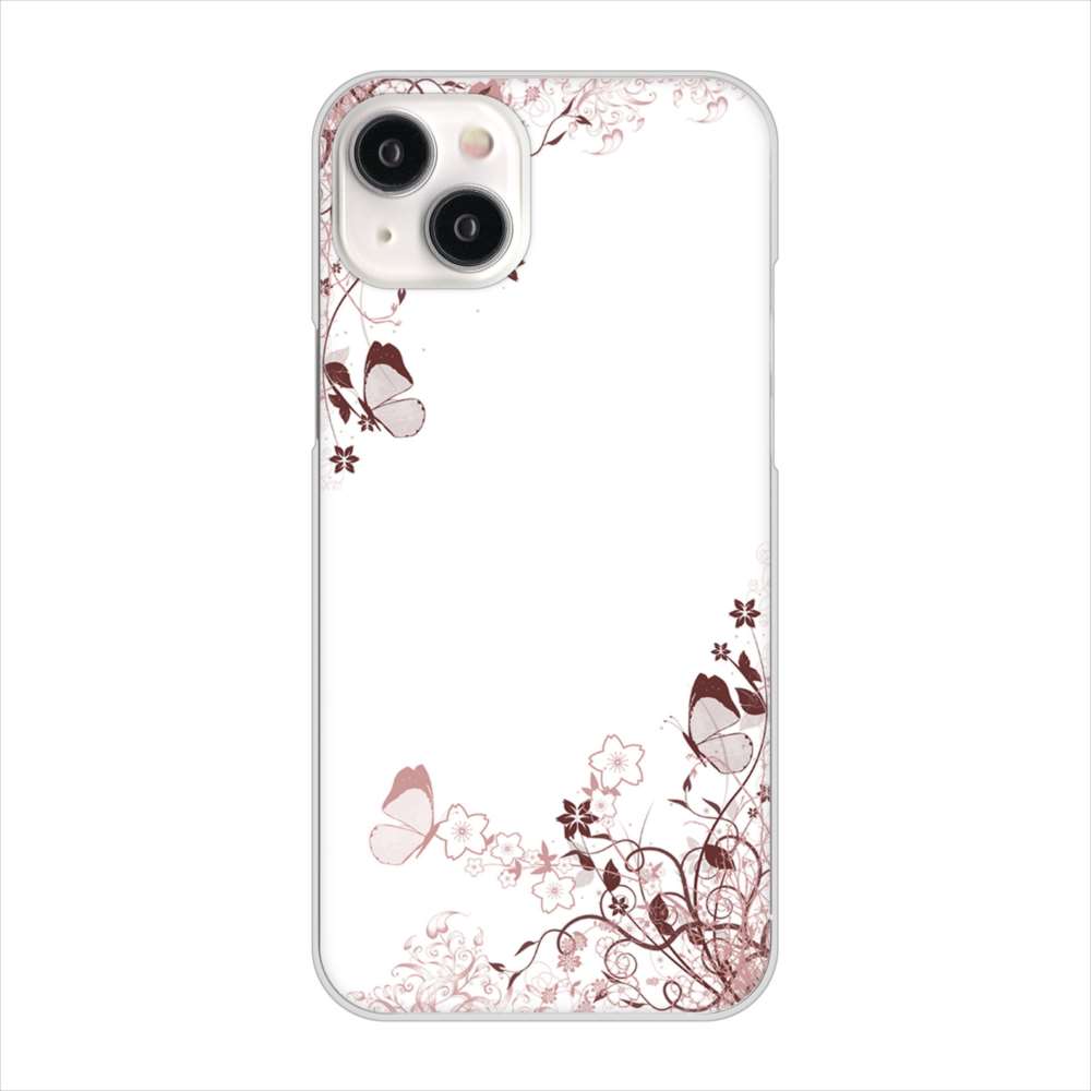 iPhone15 Plus 高画質仕上げ 背面印刷 ハードケースバタフライ