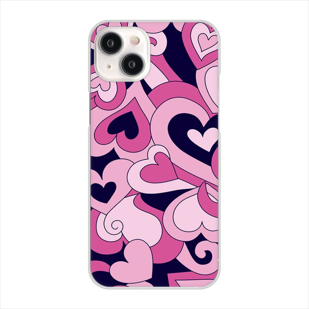 iPhone15 Plus 高画質仕上げ 背面印刷 ハードケースプリティハート