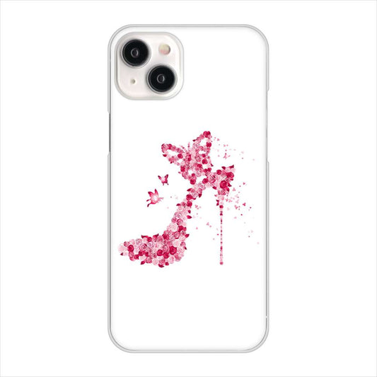 iPhone15 Plus 高画質仕上げ 背面印刷 ハードケース 【387 薔薇のハイヒール】