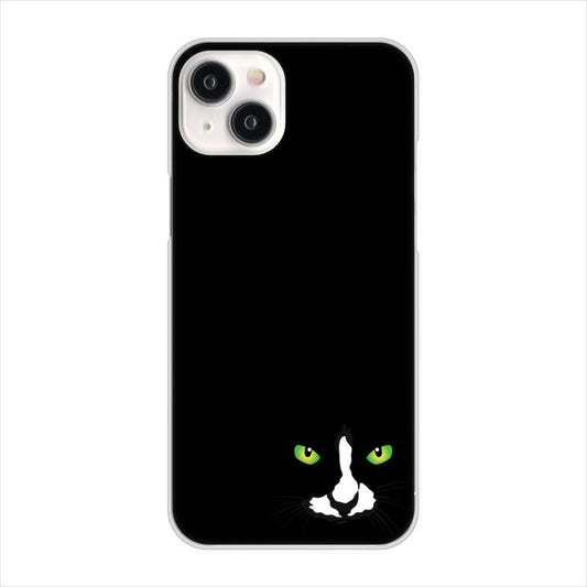 iPhone15 Plus 高画質仕上げ 背面印刷 ハードケース 【398 黒ネコ】