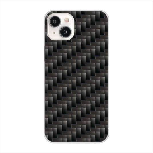 iPhone15 Plus 高画質仕上げ 背面印刷 ハードケース 【461 カーボン】