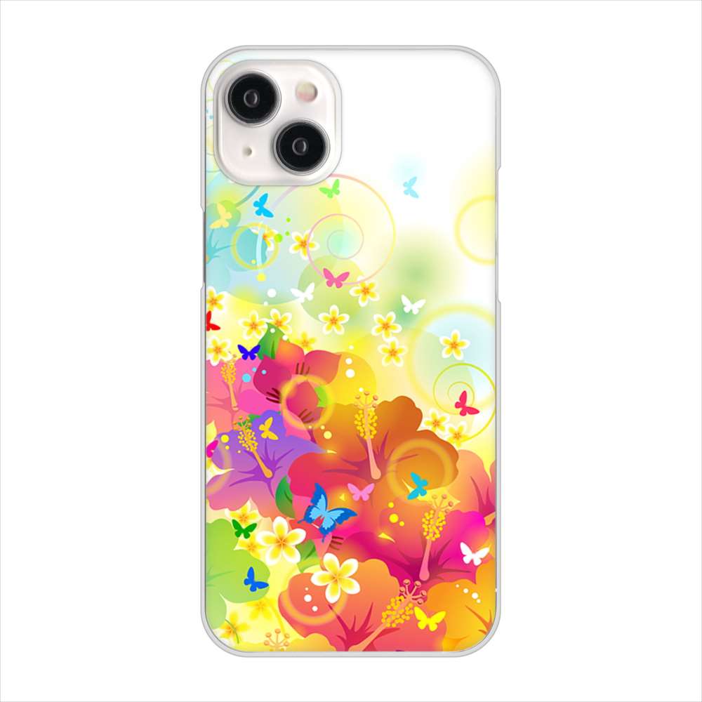 iPhone15 Plus 高画質仕上げ 背面印刷 ハードケースバタフライ