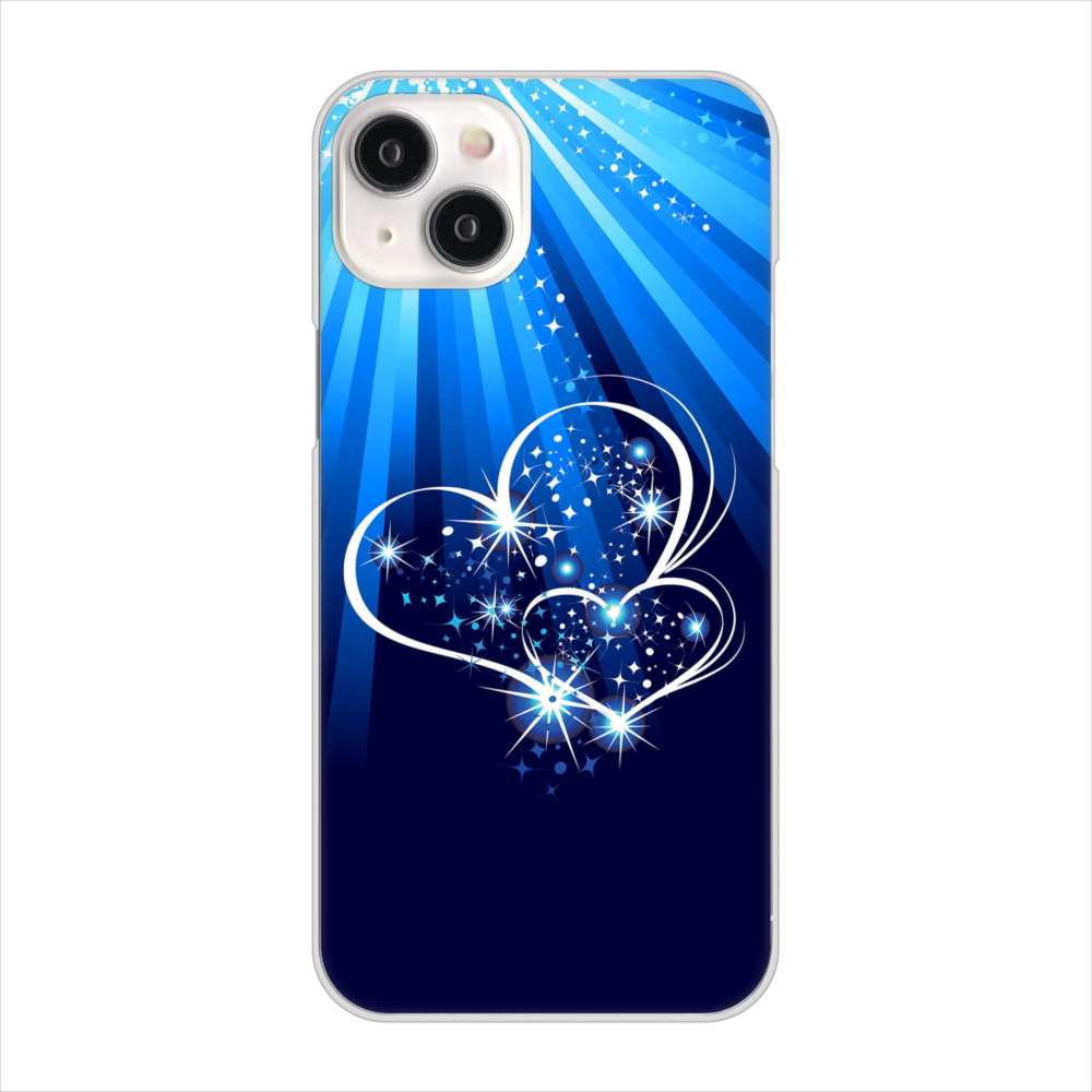 iPhone15 Plus 高画質仕上げ 背面印刷 ハードケースきらめきハート
