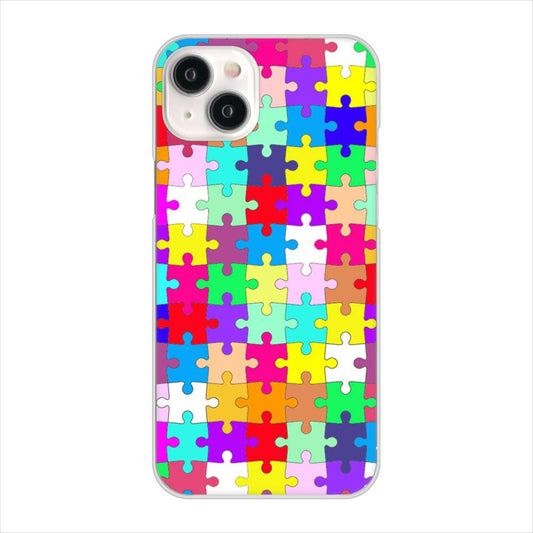 iPhone15 Plus 高画質仕上げ 背面印刷 ハードケース 【727 カラフルパズル】