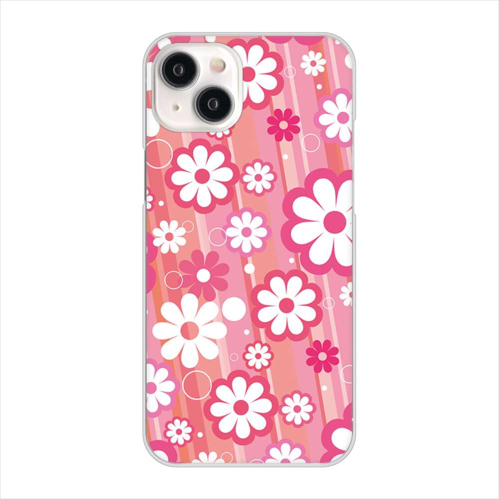 iPhone15 Plus 高画質仕上げ 背面印刷 ハードケース 【751 マーガレット(ピンク系)】