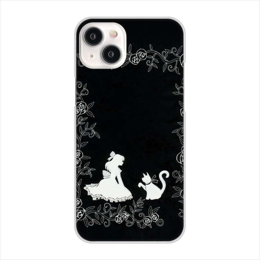 iPhone15 Plus 高画質仕上げ 背面印刷 ハードケースお姫様とネコ