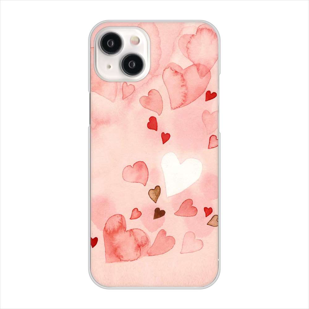 iPhone15 Plus 高画質仕上げ 背面印刷 ハードケース 【1125 ハートの和紙】