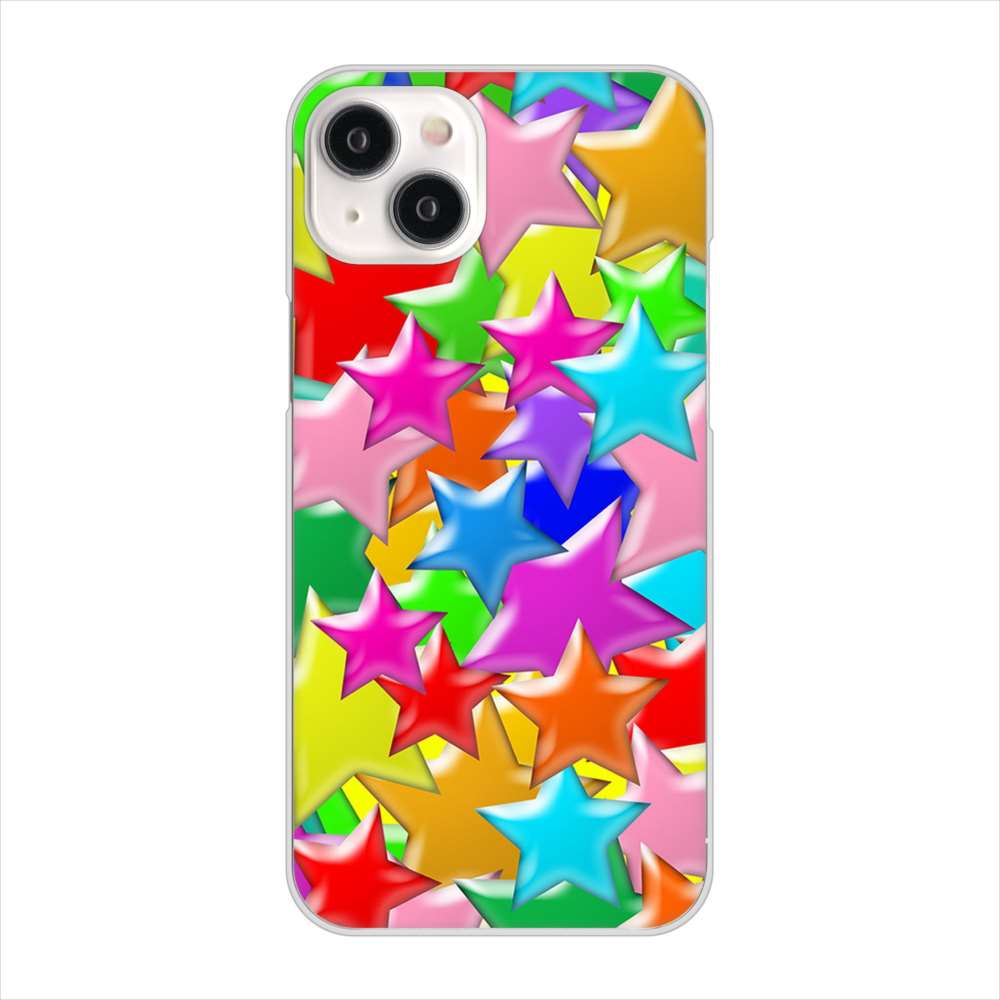 iPhone15 Plus 高画質仕上げ 背面印刷 ハードケース 【1293 ランダムスター】