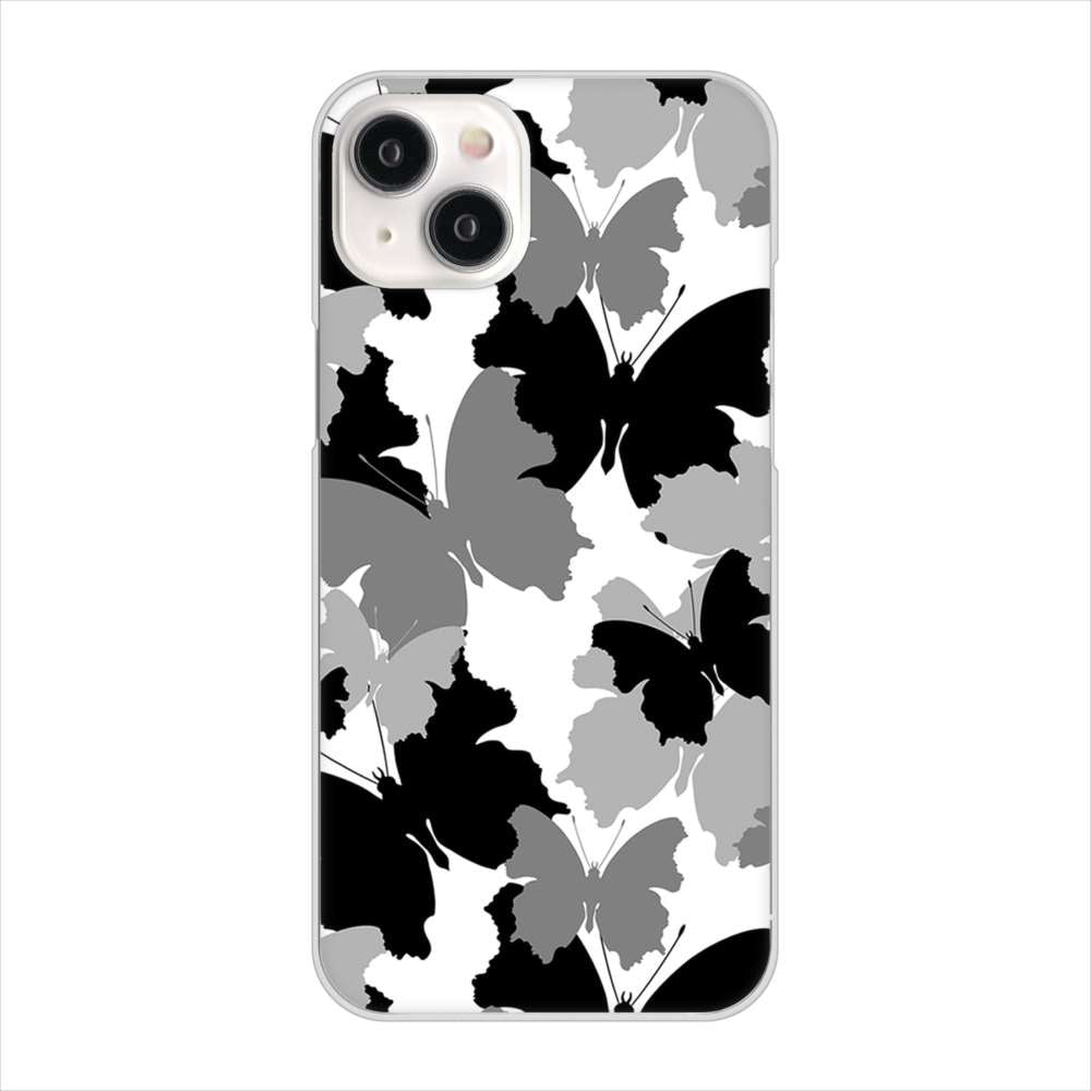 iPhone15 Plus 高画質仕上げ 背面印刷 ハードケース 【1336 夜の蝶】
