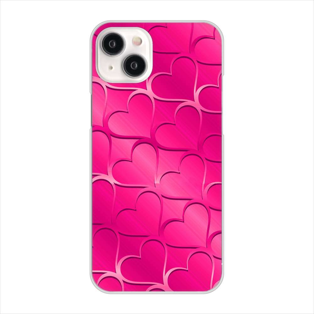 iPhone15 Plus 高画質仕上げ 背面印刷 ハードケースかくれハート
