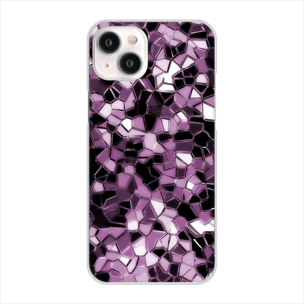 iPhone15 Plus 高画質仕上げ 背面印刷 ハードケース 【EK837 テクニカルミラーパープル】