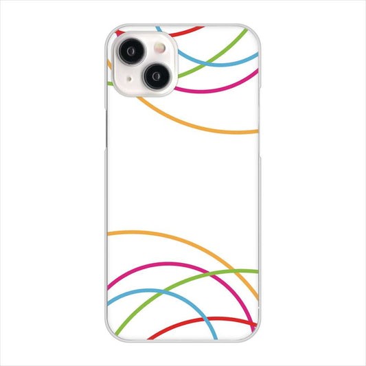 iPhone15 Plus 高画質仕上げ 背面印刷 ハードケース 【IB912 重なり合う曲線】