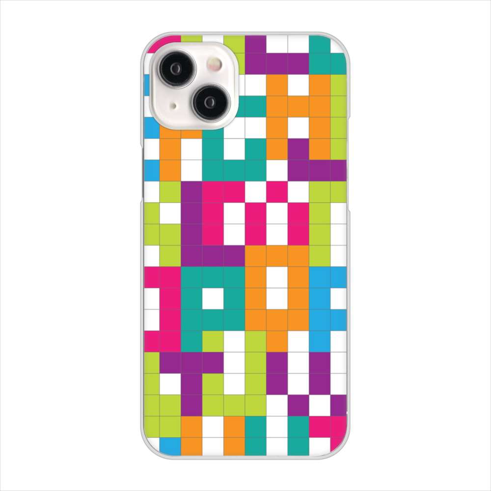 iPhone15 Plus 高画質仕上げ 背面印刷 ハードケース 【IB916 ブロックアルファベット】