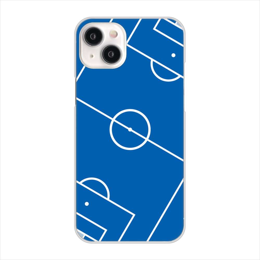 iPhone15 Plus 高画質仕上げ 背面印刷 ハードケース 【IB922 SOCCER_ピッチ】