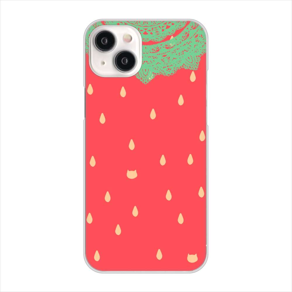 iPhone15 Plus 高画質仕上げ 背面印刷 ハードケース 【MI800 strawberry ストロベリー】
