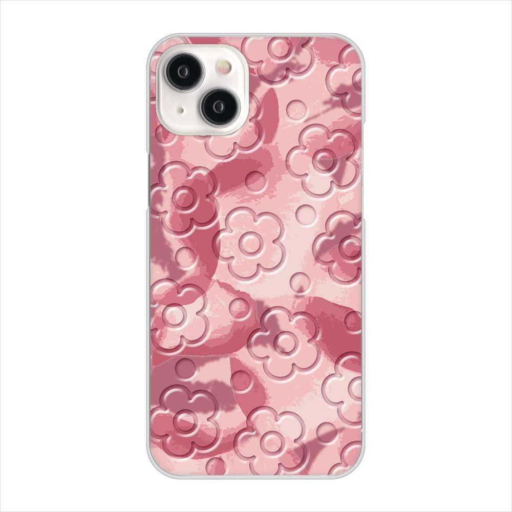 iPhone15 Plus 高画質仕上げ 背面印刷 ハードケースフラワーヴェルニ