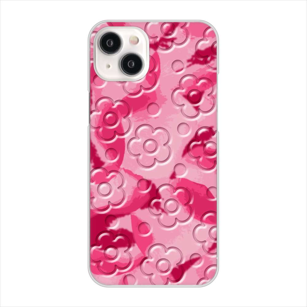 iPhone15 Plus 高画質仕上げ 背面印刷 ハードケースフラワーヴェルニ