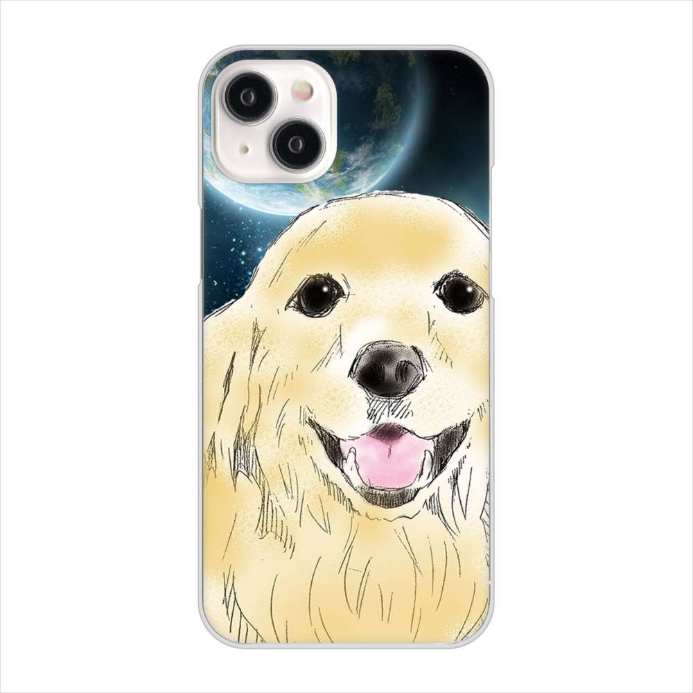 iPhone15 Plus 高画質仕上げ 背面印刷 ハードケースゴールデンレトリバー