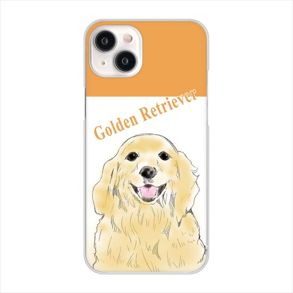 iPhone15 Plus 高画質仕上げ 背面印刷 ハードケースゴールデンレトリバー