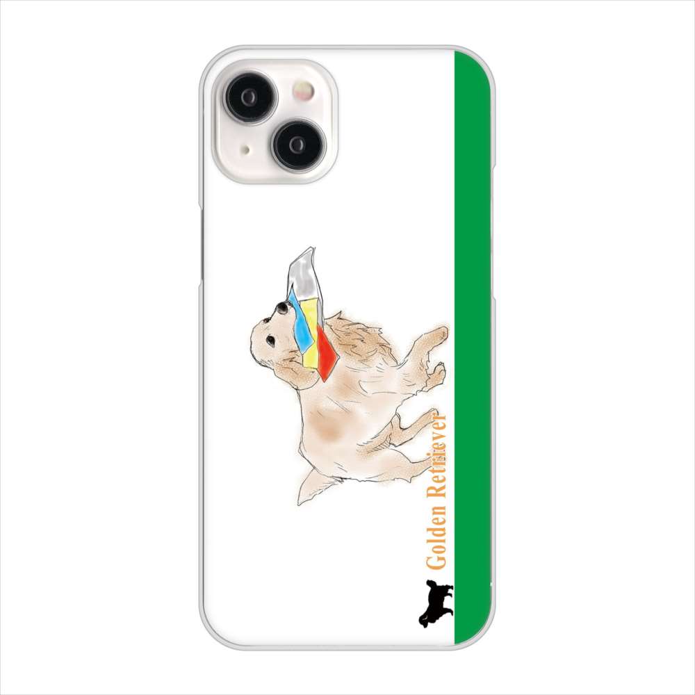 iPhone15 Plus 高画質仕上げ 背面印刷 ハードケースゴールデンレトリバー