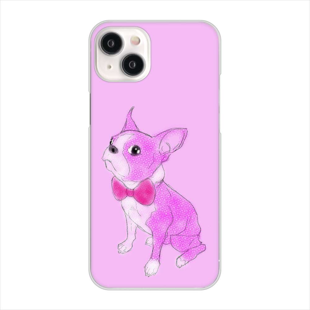 iPhone15 Plus 高画質仕上げ 背面印刷 ハードケースボストンテリア