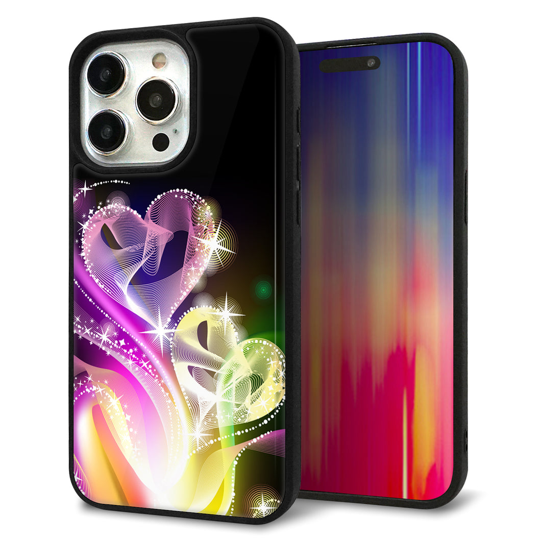 iPhone15 Pro Max 強化ガラス&TPUスマホケース ガラプリ【386 光の軌跡】