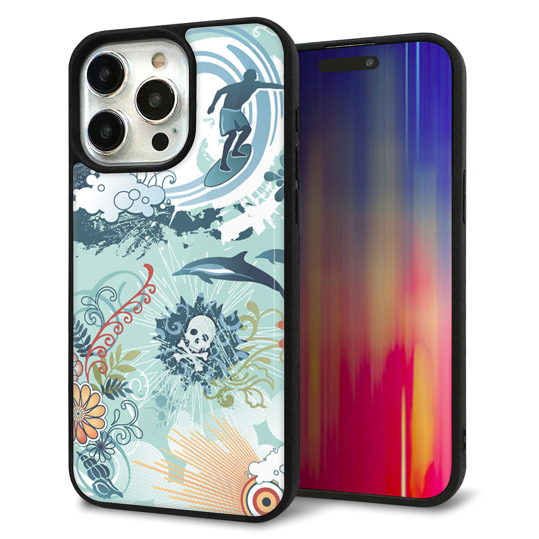 iPhone15 Pro Max 強化ガラス&TPUスマホケース ガラプリ【431 ハワイ】