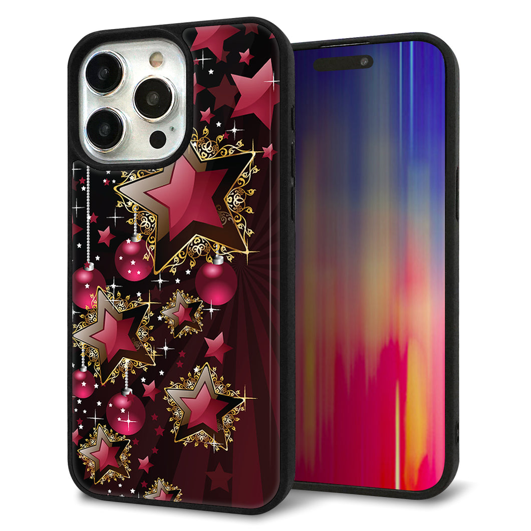 iPhone15 Pro Max 強化ガラス&TPUスマホケース ガラプリ【434 星の壁】