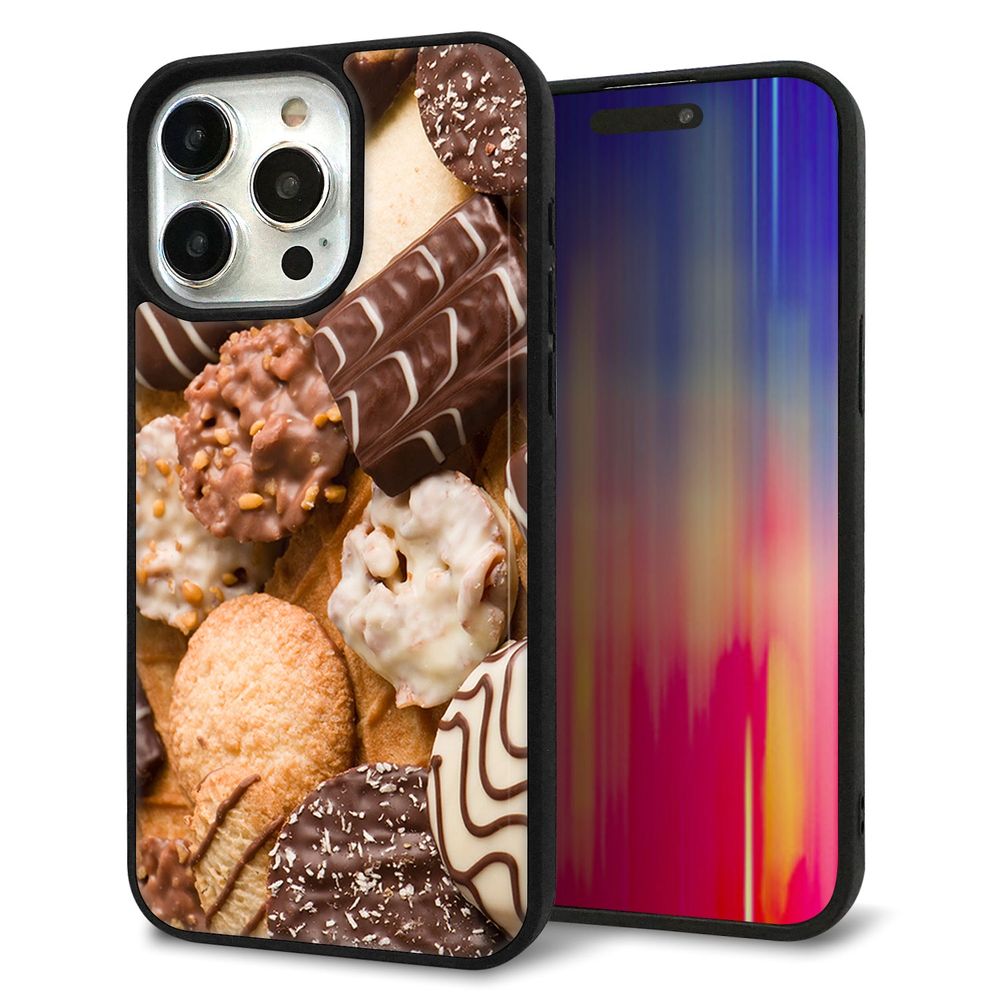 iPhone 15 Pro Max 強化ガラス&TPUスマホケース ガラプリ【442 クッキー mix】