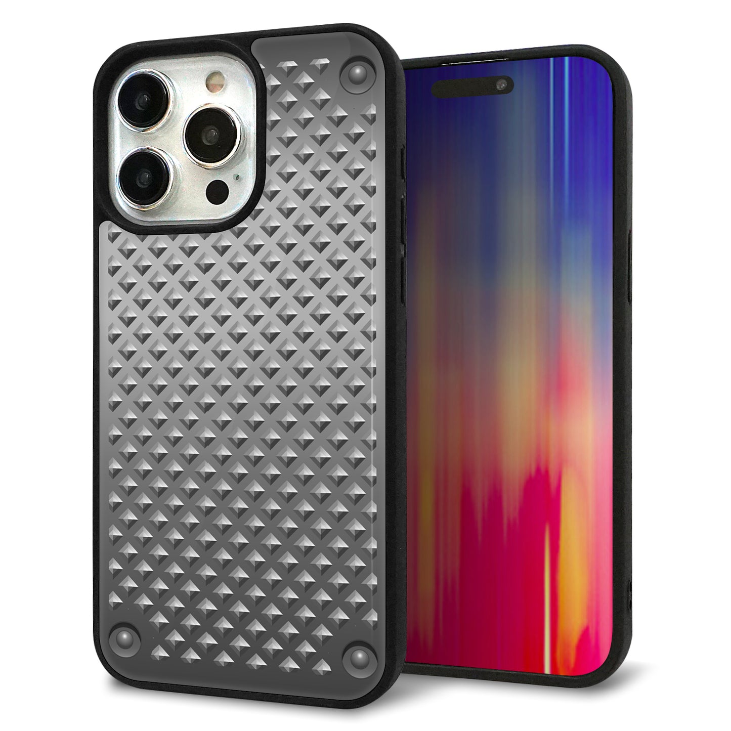 iPhone15 Pro Max 強化ガラス&TPUスマホケース ガラプリ【570 スタックボード】