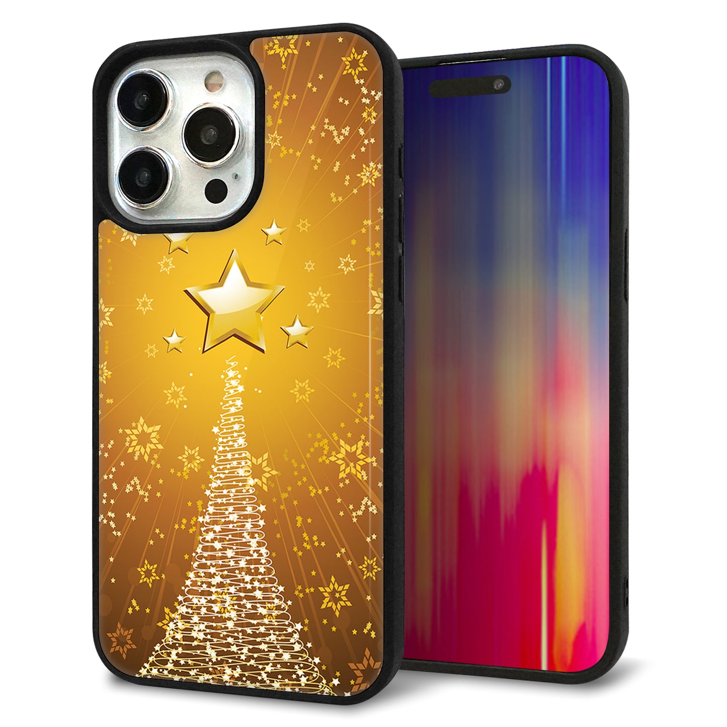 iPhone15 Pro Max 強化ガラス&TPUスマホケース ガラプリ【590 光の塔】
