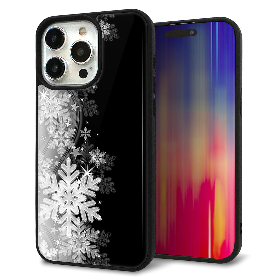 iPhone15 Pro Max 強化ガラス&TPUスマホケース ガラプリ【603 白銀と闇】