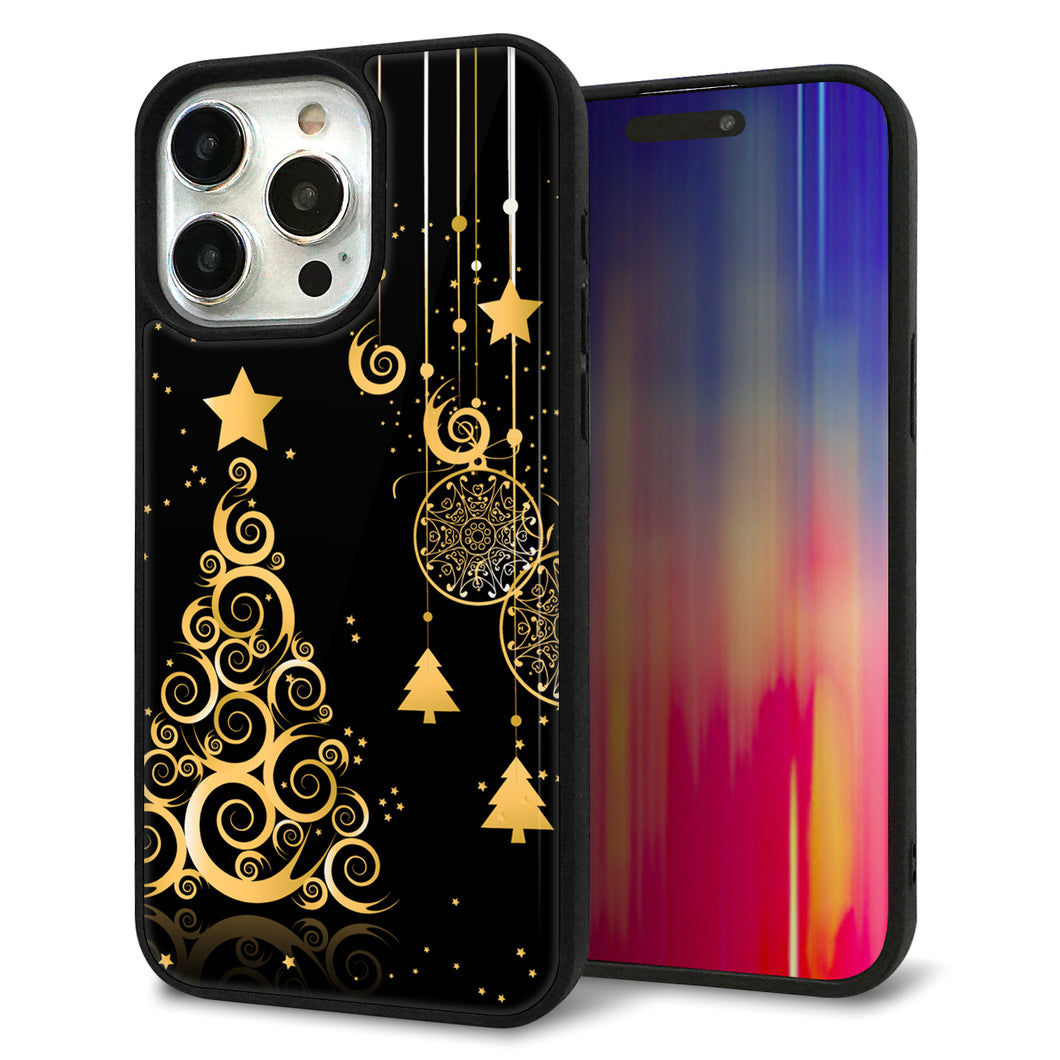 iPhone15 Pro Max 強化ガラス&TPUスマホケース ガラプリ【721 その他のカラークリスマスツリー】