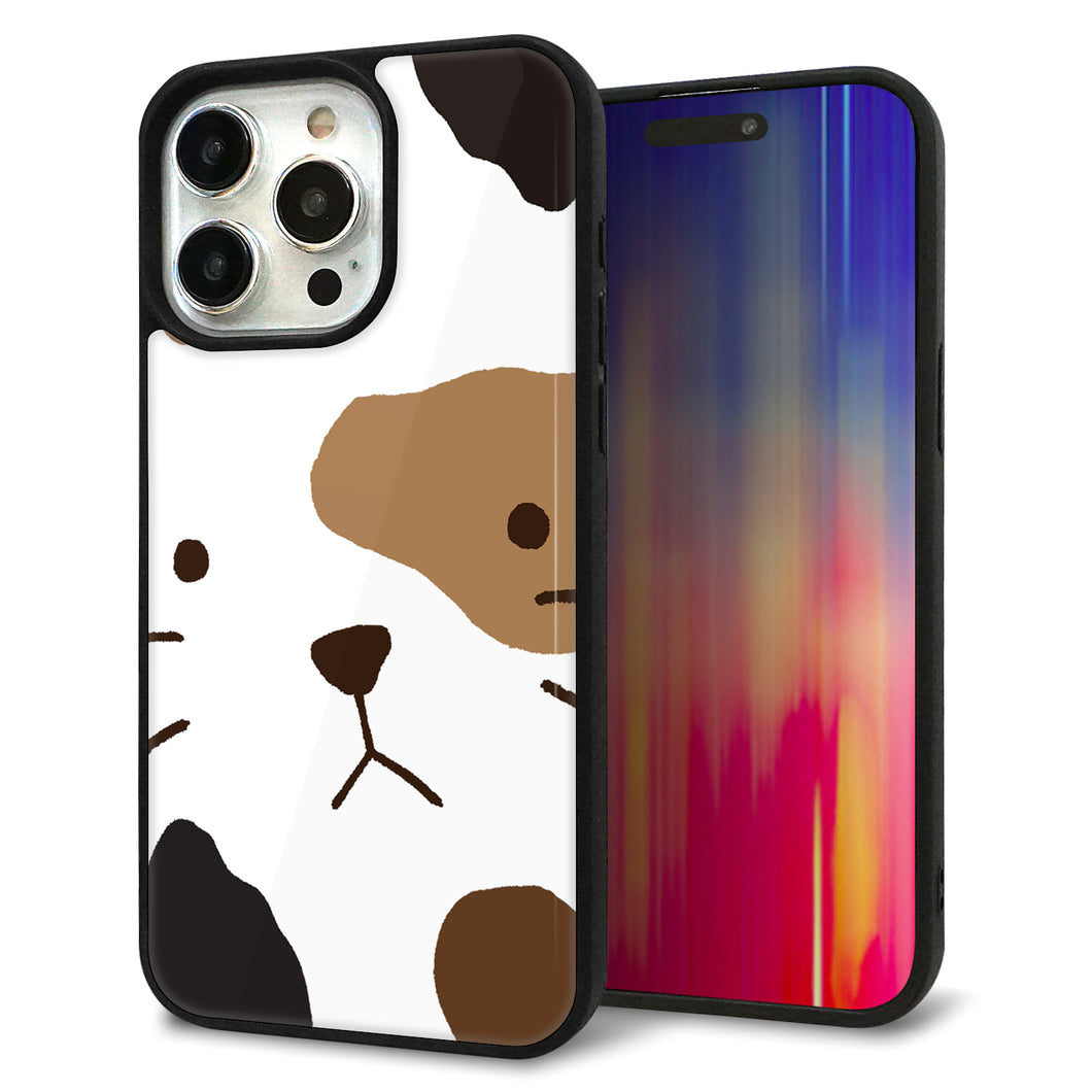 iPhone15 Pro Max 強化ガラス&TPUスマホケース ガラプリ【IA801 みけ】