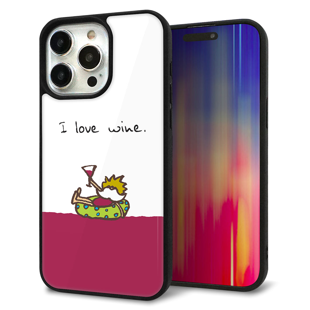 iPhone15 Pro Max 強化ガラス&TPUスマホケース ガラプリ【IA811 ワインの神様】