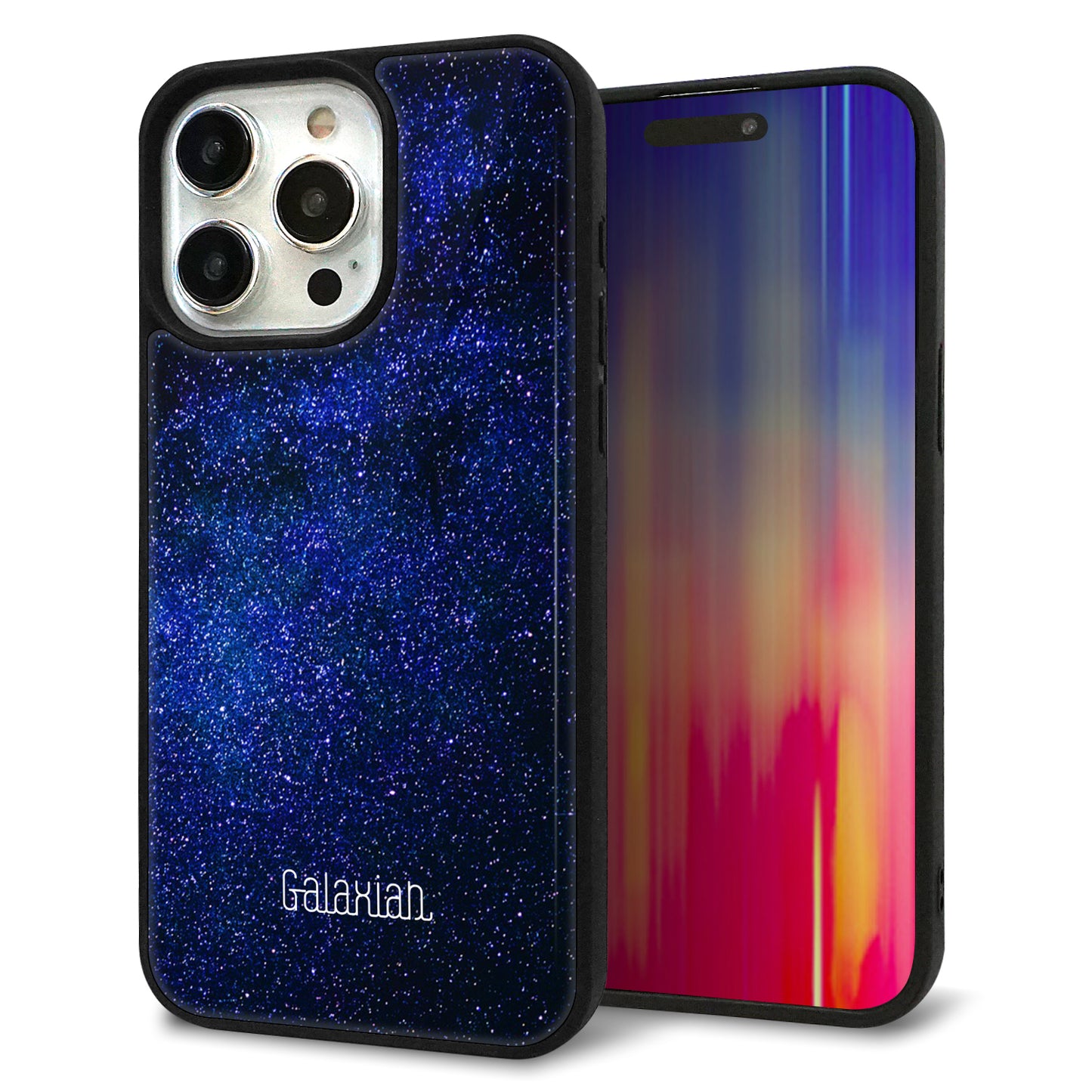 iPhone15 Pro Max 強化ガラス&TPUスマホケース ガラプリ【KM924 Galaxias Blue】
