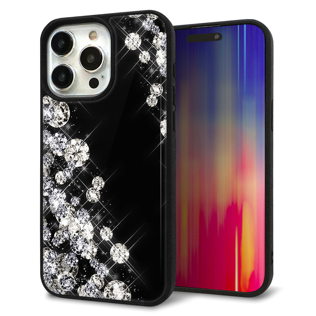 iPhone15 Pro Max 強化ガラス&TPUスマホケース ガラプリ【VA871 ダイヤモンドフレーム】