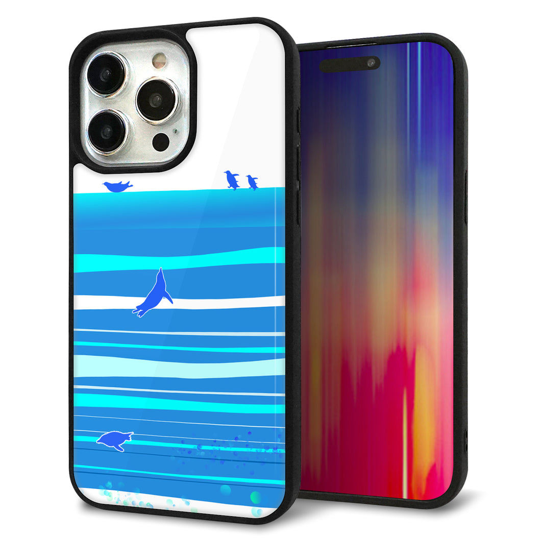 iPhone15 Pro Max 強化ガラス&TPUスマホケース ガラプリ【YB920 ペンギン01】