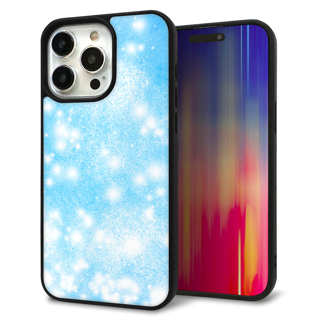 iPhone15 Pro Max 強化ガラス&TPUスマホケース ガラプリ【YJ289 デザインブルー】