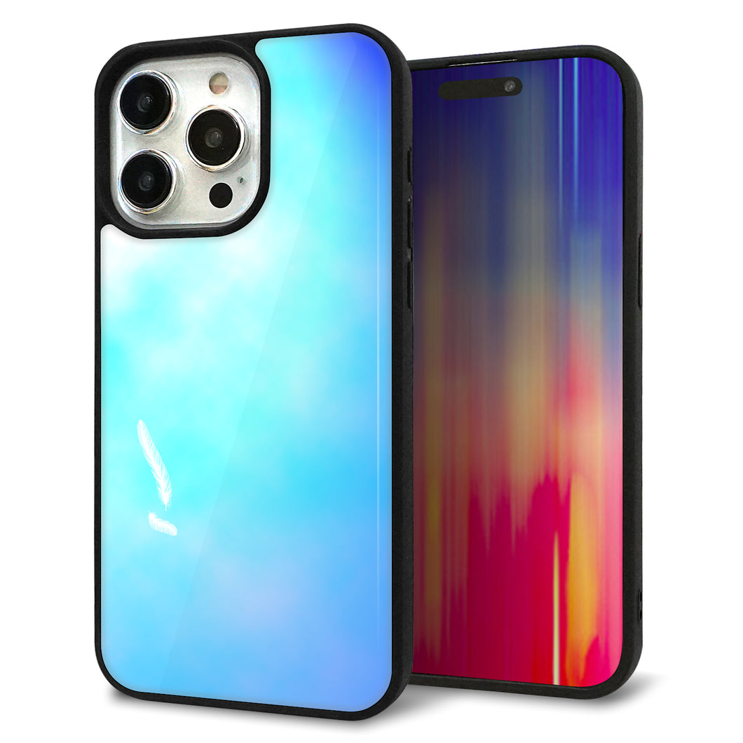 iPhone15 Pro Max 強化ガラス&TPUスマホケース ガラプリ【YJ291 デザイン 光】