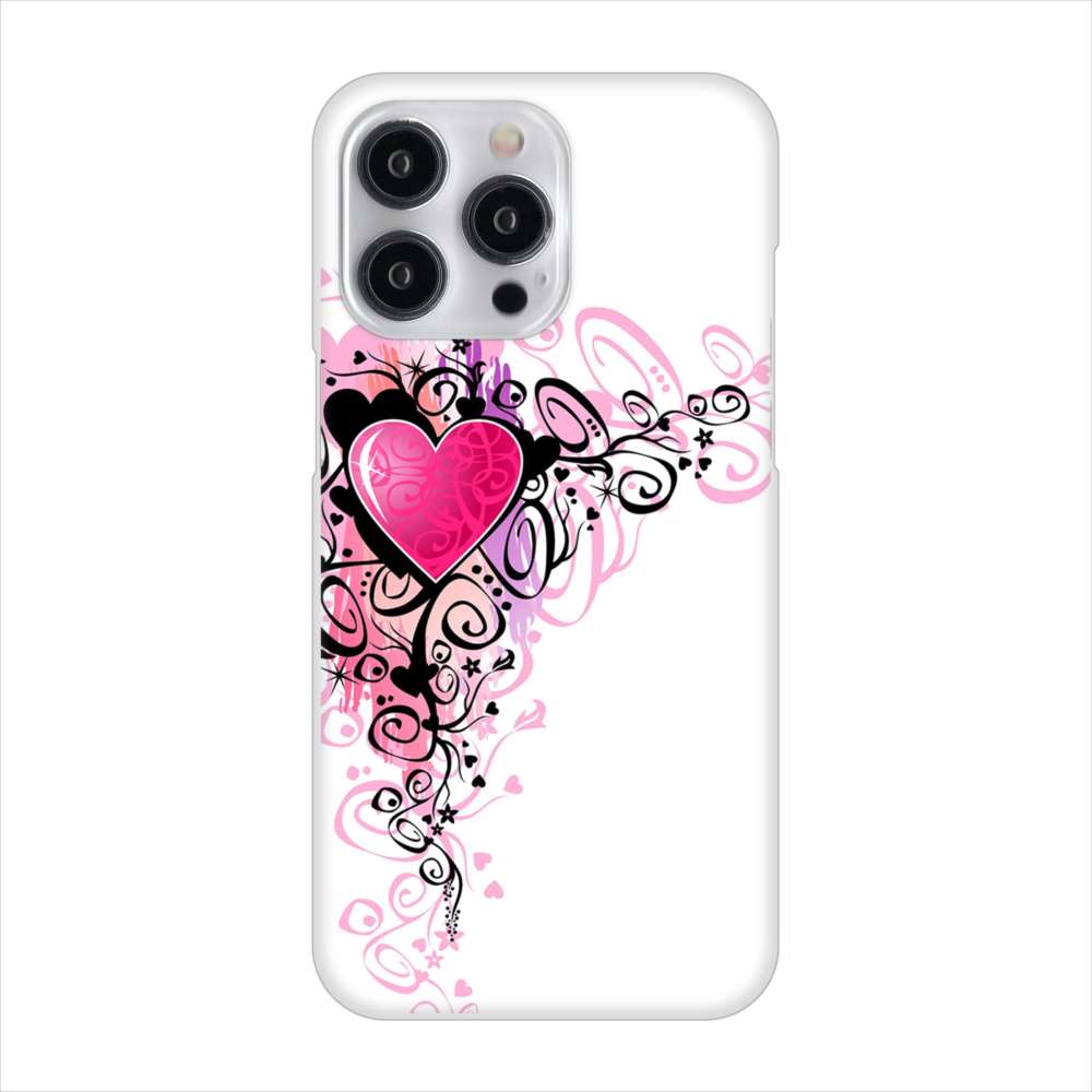 iPhone15 Pro Max 高画質仕上げ 背面印刷 ハードケースきらめきハート