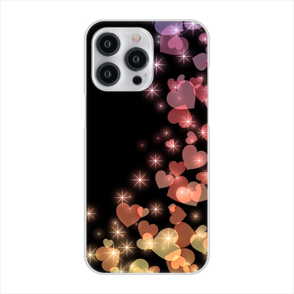 iPhone15 Pro Max 高画質仕上げ 背面印刷 ハードケースきらめきハート