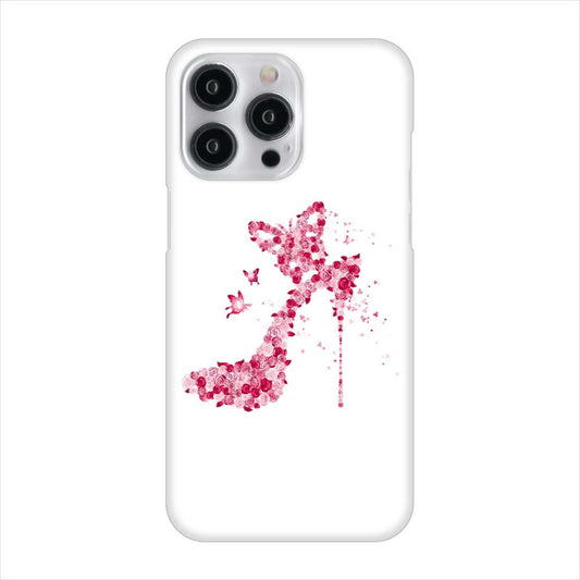 iPhone15 Pro Max 高画質仕上げ 背面印刷 ハードケース 【387 薔薇のハイヒール】