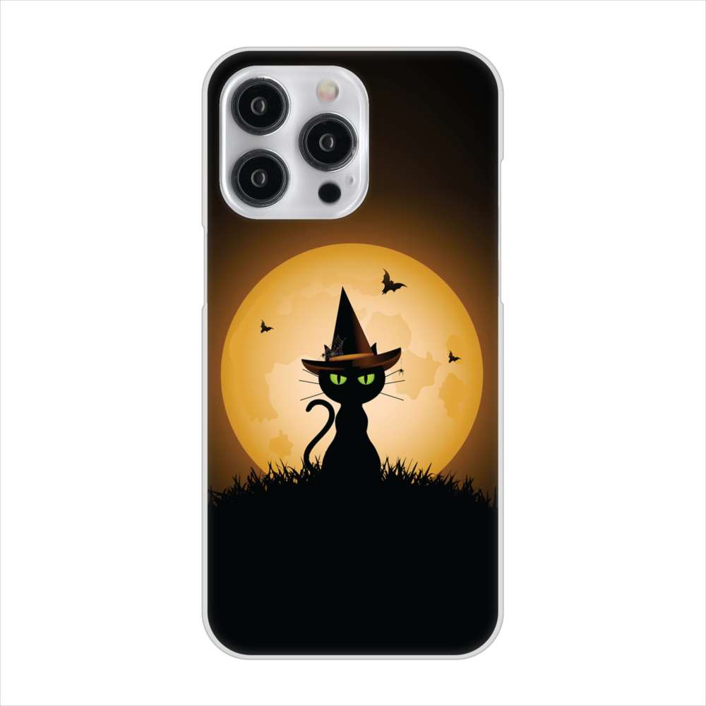 iPhone15 Pro Max 高画質仕上げ 背面印刷 ハードケース夜とネコ
