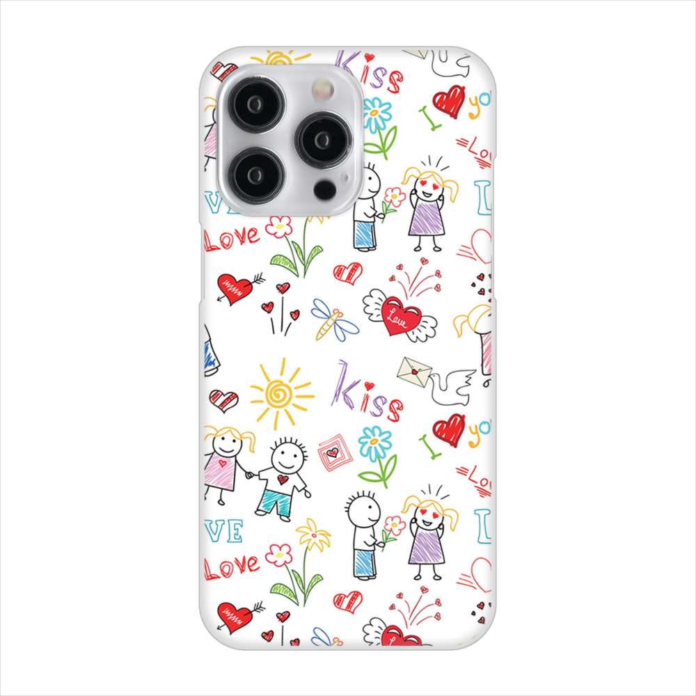 iPhone15 Pro Max 高画質仕上げ 背面印刷 ハードケースカップル&ファミリー