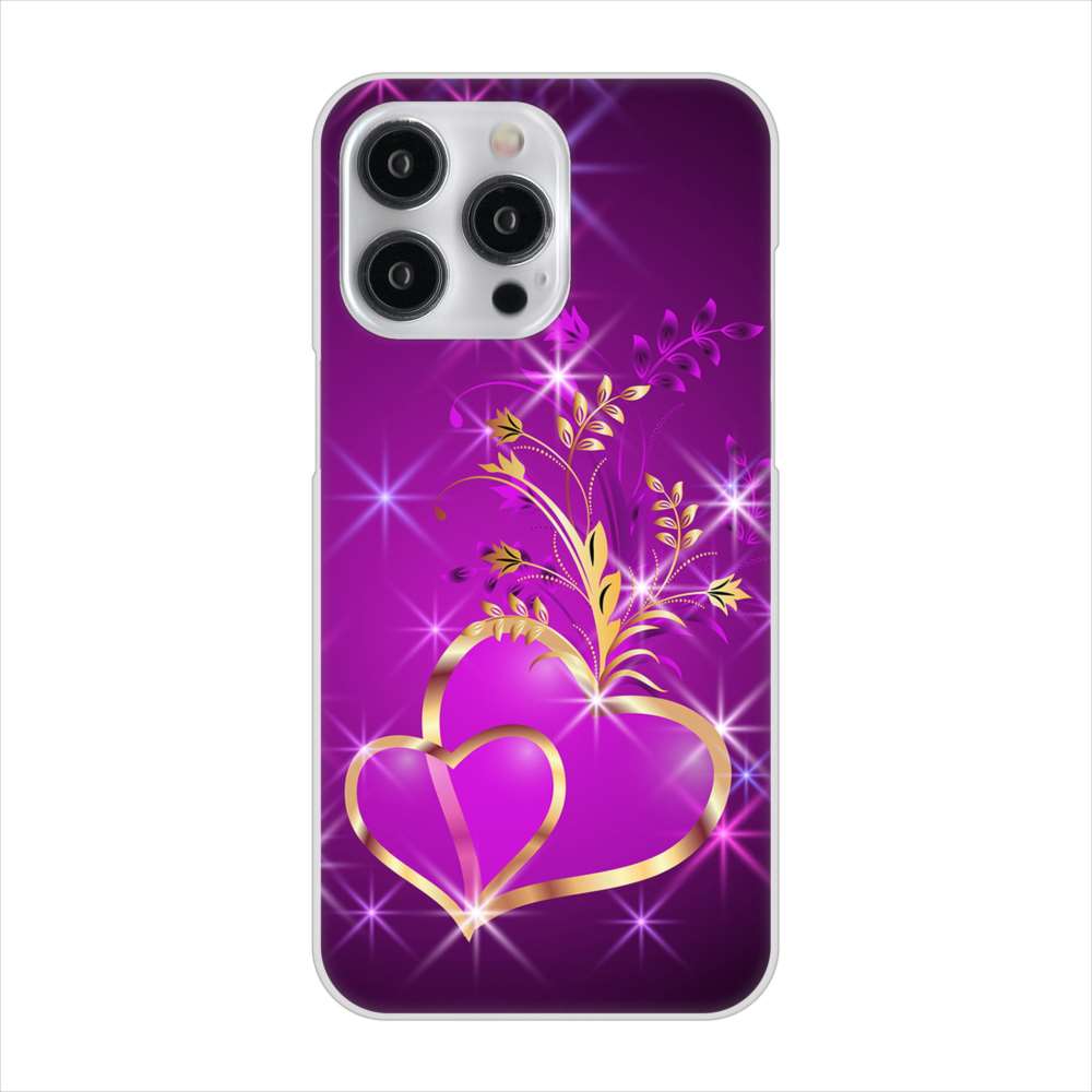 iPhone15 Pro Max 高画質仕上げ 背面印刷 ハードケースきらめきハート