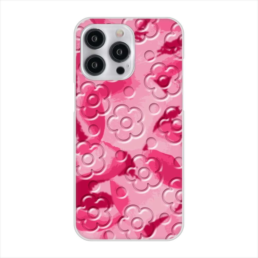 iPhone15 Pro Max 高画質仕上げ 背面印刷 ハードケースフラワーヴェルニ