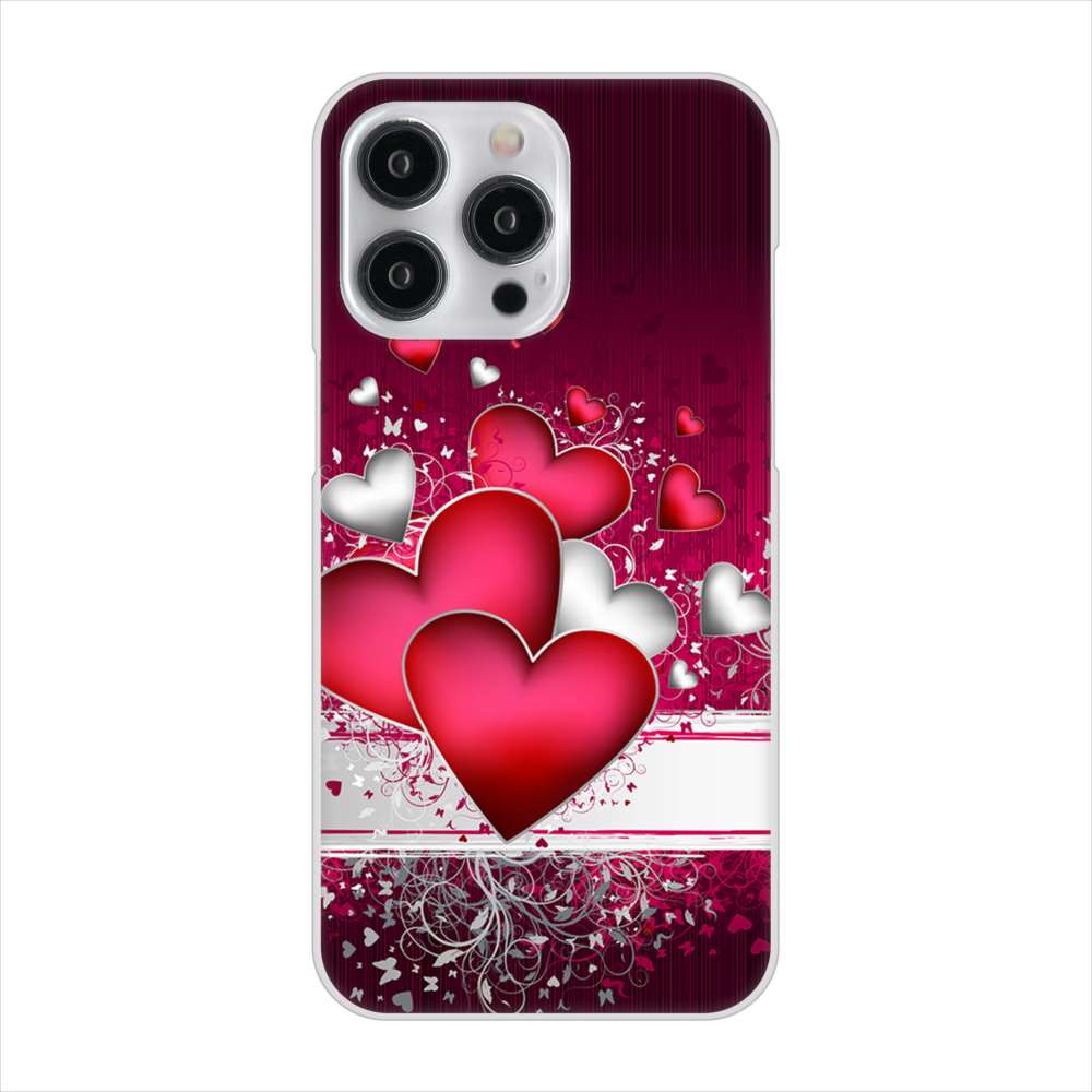 iPhone15 Pro Max 高画質仕上げ 背面印刷 ハードケース 【VA835 ハートの息吹】