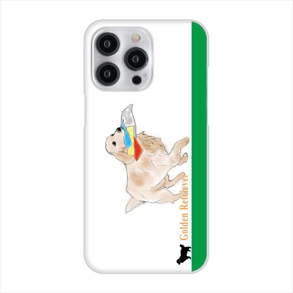 iPhone15 Pro Max 高画質仕上げ 背面印刷 ハードケースゴールデンレトリバー