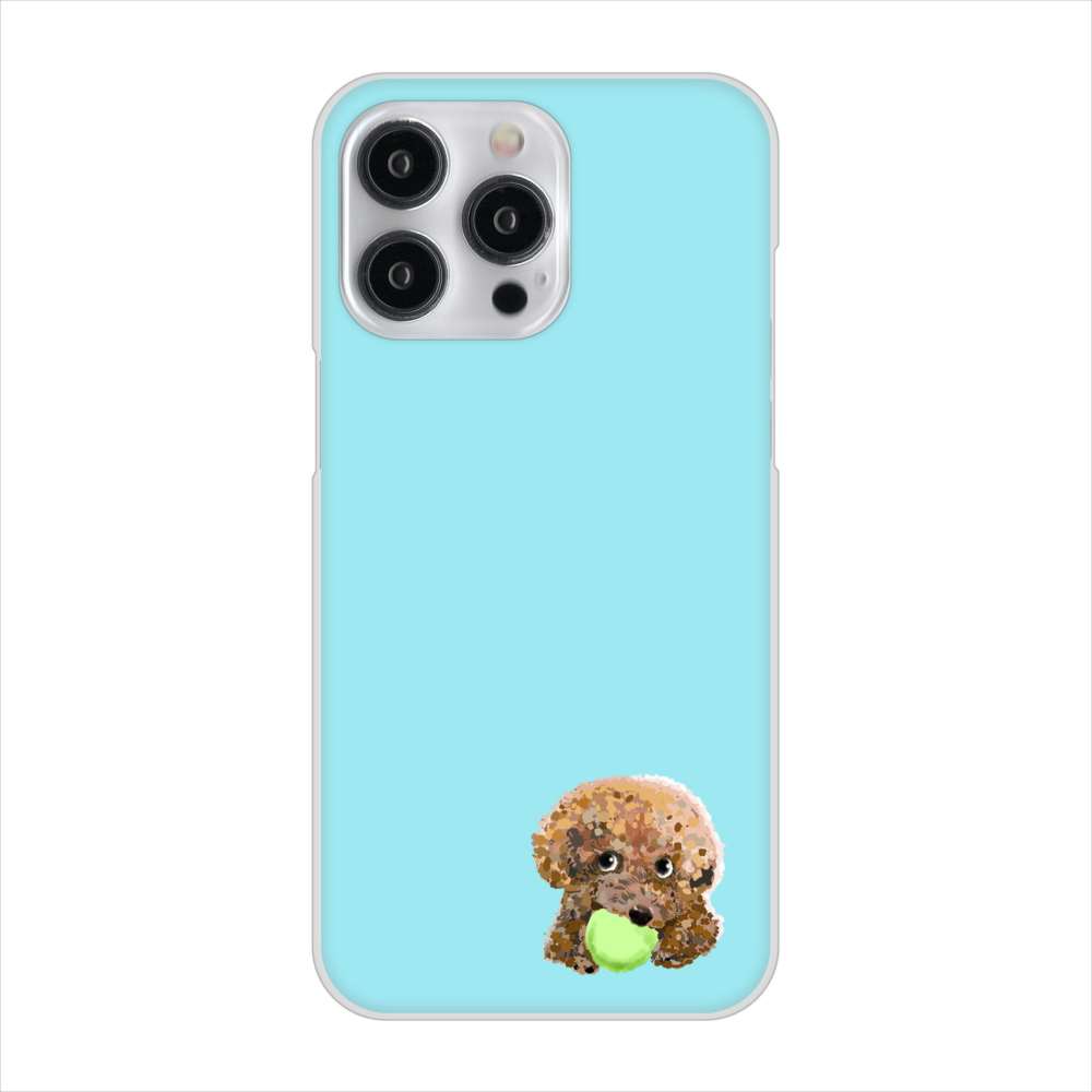 iPhone15 Pro Max 高画質仕上げ 背面印刷 ハードケーストイプードル&ボール